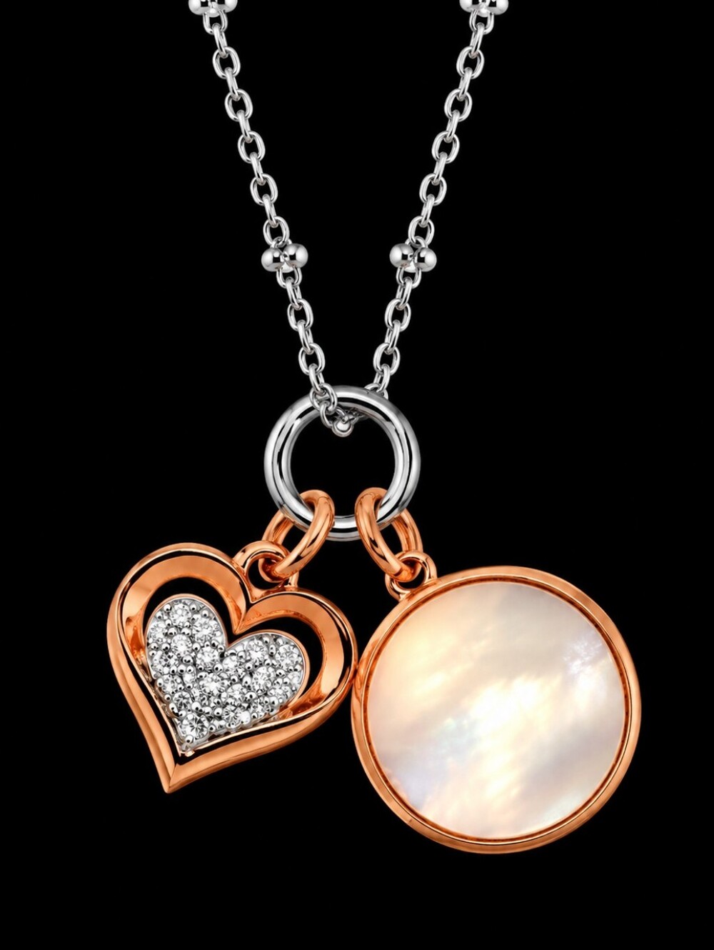 Unwritten Heart Mother of Pearl Pendant Necklace